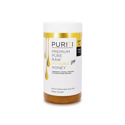 novita SG Manuka honey - the PURITI Premium Raw Manuka Honey UMF 5+ | MGO 100 for a strong immune system.