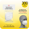 A novita SG Surgical Respirator R5 Earband FFP2 (300pcs without box) in a package.