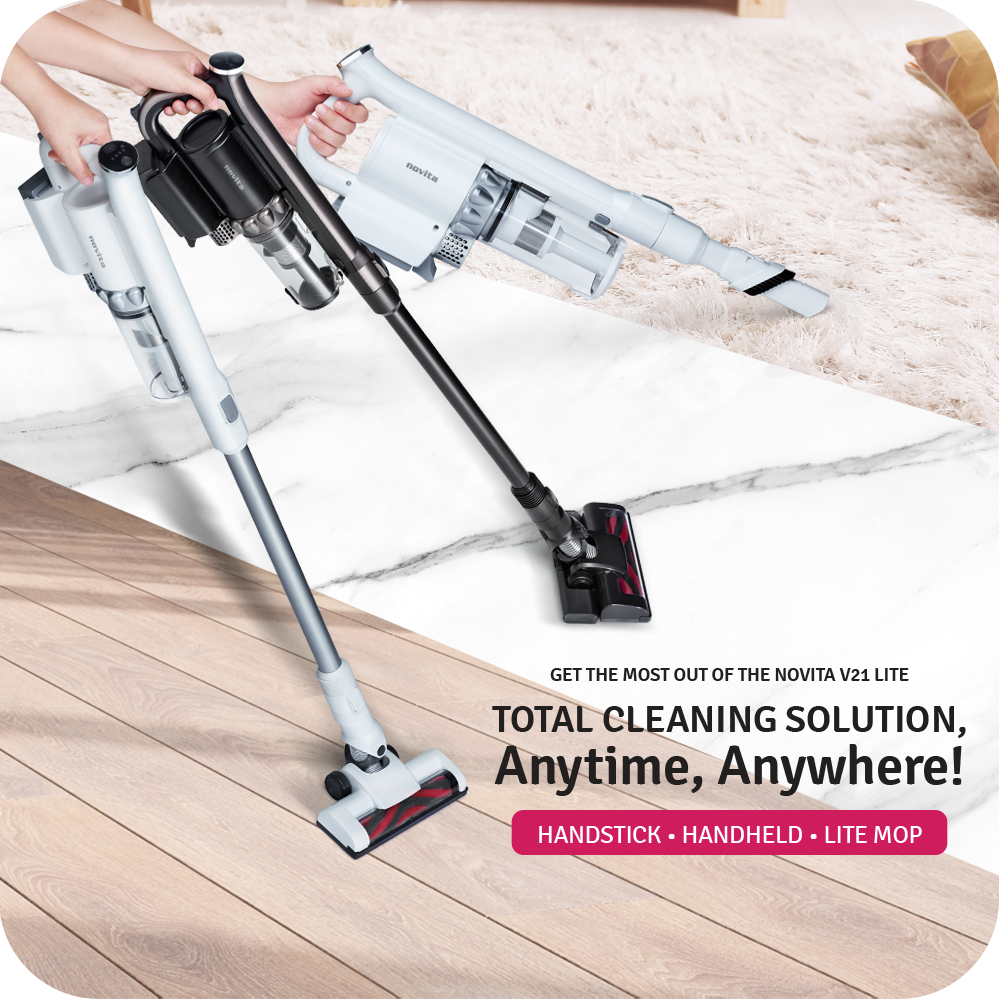 novita Cordless Vacuum Cleaner V21 Lite Handstick Handheld Lite Mop