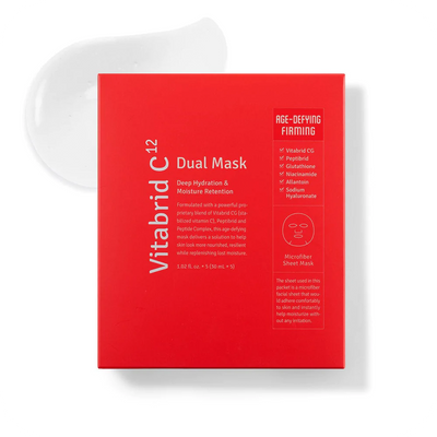 Vitabrid's Dual Mask: Age-Defying & Firming (Box of 5 Pcs) with a red box.