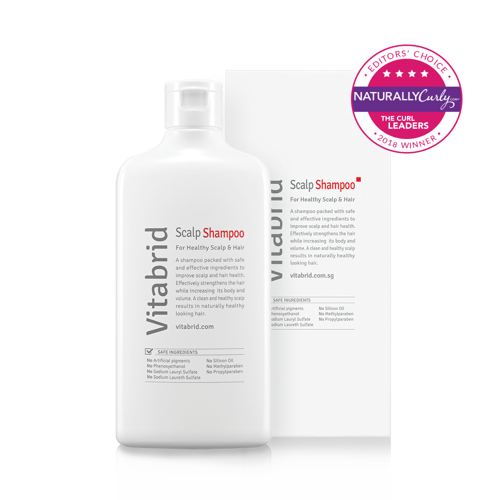 Revive & Reignite Set: Vitabrid C¹² Scalp⁺ Shampoo + Vitabrid C¹² 12H Vitamin C Hair⁺ Set with a white background and a gold award.