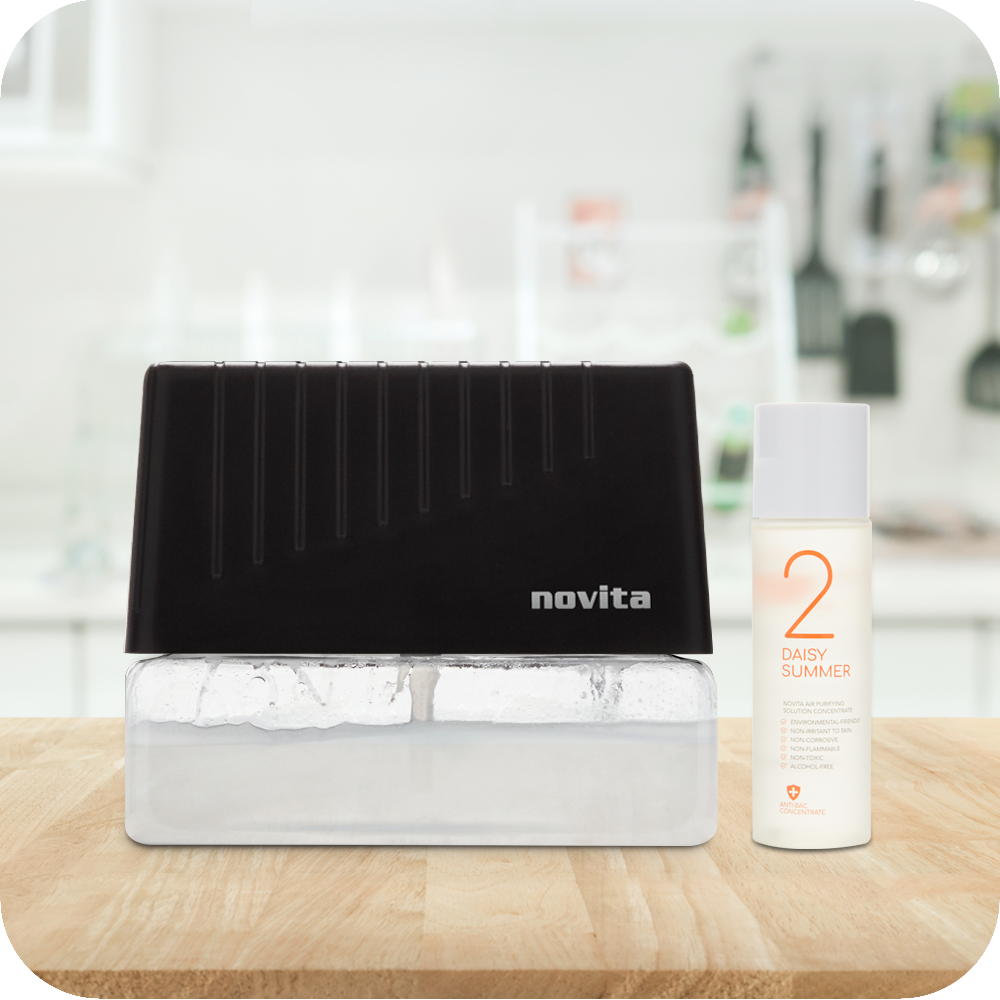 novita Black Air Revitalizer with 1 Bottle Of Air Purifying Solution Concentrate