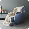A blue and white novita Massage Chair B11 in a living room.