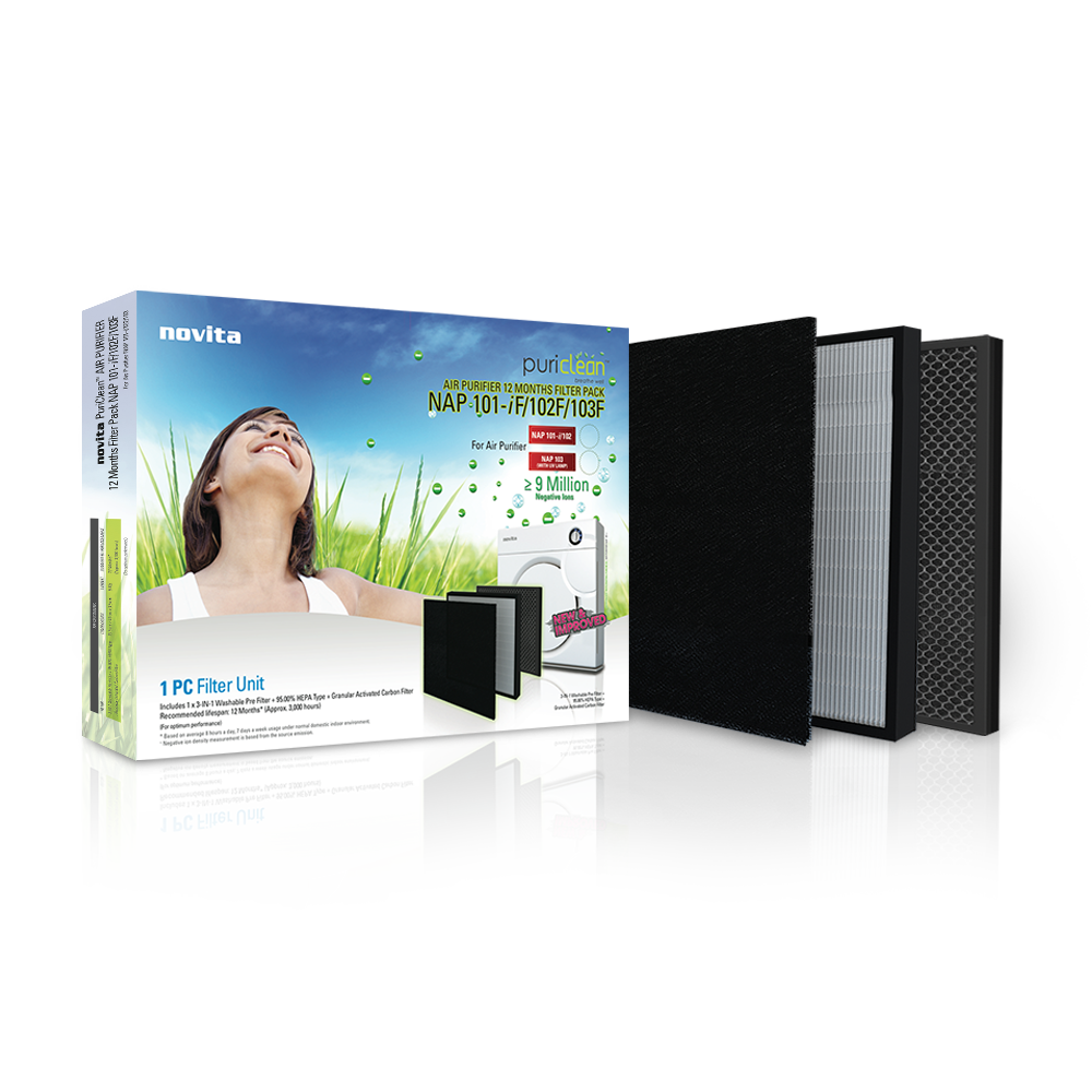 Bundle of 2 NAP101i 102 12 Months Replacement Filter Pack novita SG